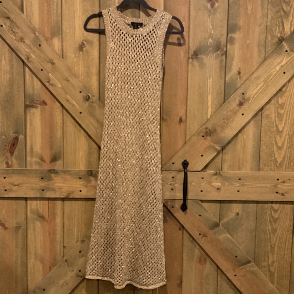 House of Harlow 1960 Tan Knit Maxi Dress